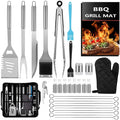 Hot Sale Stainless Steel Outdoor BBQ Grill Utensil Accessories With Storage Bag Grilling Kitchen Tools Set