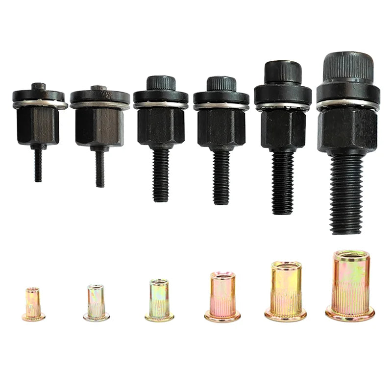 Manual Electric Pull Gun Pull Rivet Nut Gun  Ram  Simple Rivet Head Rivnut Tool Accessory for Nuts M3 M4 M5 M6 M8 M10