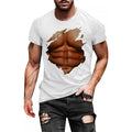 Fitspi 3d Muscle Printed T Shirt Funny Exercise Graphics Crewneck Short Sleeve Tees Casual Novelty Mens Tops T-shirt for