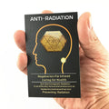 English Version 24K Metal Negative Ion Radiation Protection Phone Patch Hexagonal Row Phone Patch Gold and Silver Color