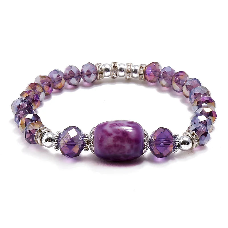 Wholesale Fashion Imitated Crystal Beads Adjustable Trendy Women's Charm Bracelets for Wedding & Party