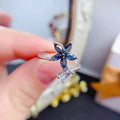 Hot Popular 925 Pure Silver Natural Sapphire Rings Split Rotating Standard Classic Style with Marquise Cut Diamond Good Price