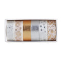 Creative Bronzing Silver Hand Account and Paper Washi Tape Decoration Set Hand Account DIY Material Tape Stickers 6 Rolls