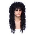 Cheap Adult Mens Black Color Disco Punk Rock Synthetic Party Wigs Factory HPC-6001
