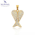 35469 XUPING JEWELRY 24K Gold Color Classic Stainless Steel Natural Stones Crystal Fashion Jewelry Pendants