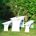 White Beer Bench Tablecloth Stretch Biertischusse Stretch Beer Bench Cover Stretch Beer Garden Chair Cover Sets