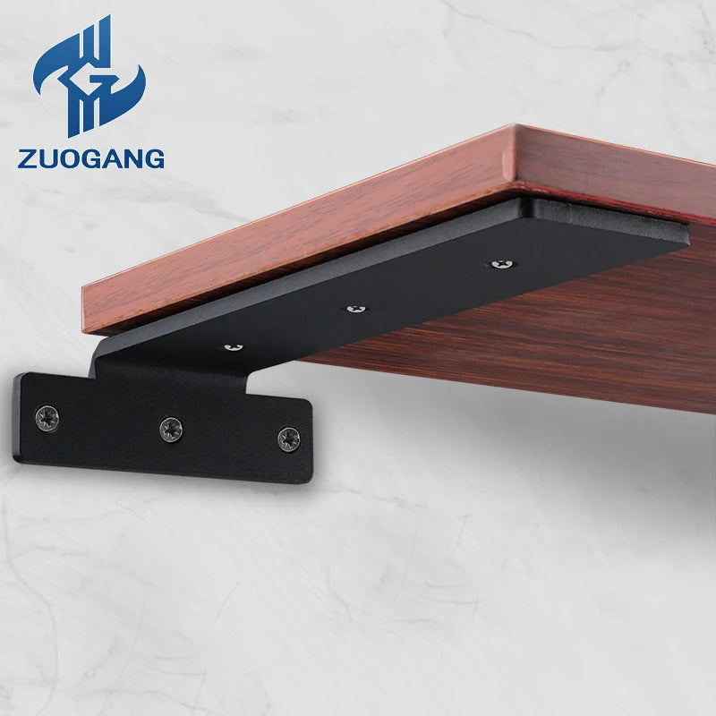 Zuogang 2 PCS 4 Inch to 12 Inch Wholesale Hidden Sign Metal Pci Bracket Oem Shelf Brackets Decorative