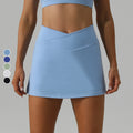Women's Summer V Waist Anti-Exposure Mini Skirts Breathable Quick Dry Yoga & Running Skirt Casual Tennis Sports Shorts