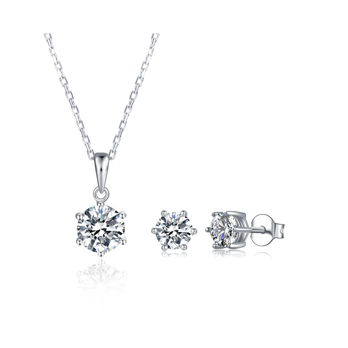S925 Silver Women's Accessories Set Jewelry Wholesale Price Cheap Necklace and Earrings Jewelry Set