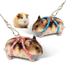 New Small Pet Adjustable Soft Harness Leash Bird Parrot Mouse Hamster Rat Pet Harness Leash