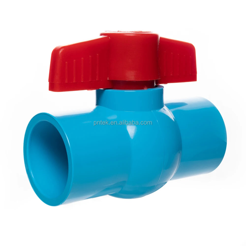 Pntek 1/2 Inch Blue PVC Plastic Ball Valve PN10 PN16 High Demand Hot Sale in Thailand Market OEM Customizable for Water Media