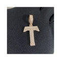 HQ Gems 9k Gold Jewelry Setting with Natural Diamonds Crucifix Cross 9k Pendant Necklace