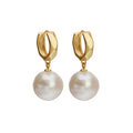 Wholesale Fresh Water Pearl Earrings Vintage Fresh Water Baroque Edison Pendant Earrings for Women S925 Silver Jewelry