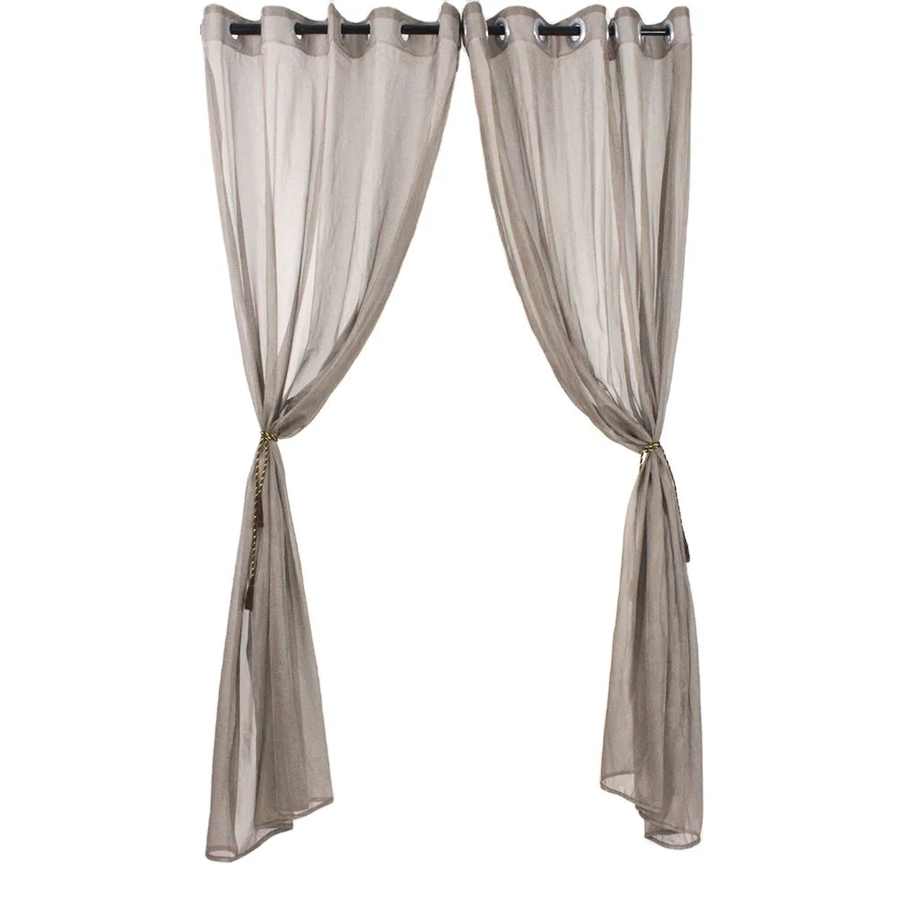 BLOCK EMF 5G Wifi Silver Fibre Mesh Curtain Radiation Protection Equipped with High-quality Stainless Steel Roman Rings