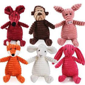 Manufacturer Private Label Stuffed Wholesale Popular Bulk Pet Pack Set Natural Custom Squeaky Plush Dog Toy