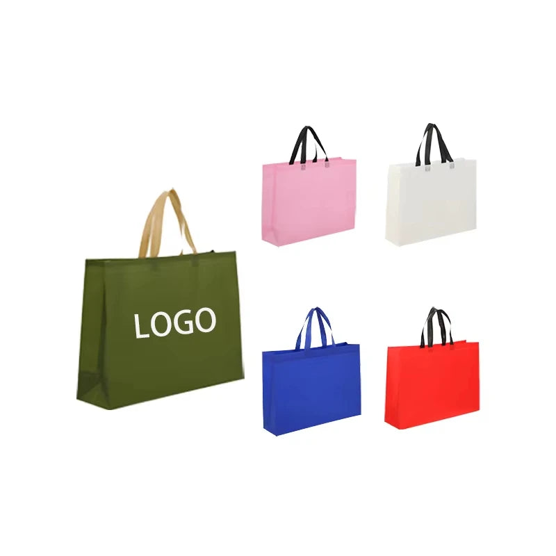 Customizable Simple Environmental Protection Handbags Recyclable Spot Thickened Non-Woven Shopping Bags Supermarket Bags