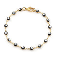 Fashion INS Style Lucky Turkish Eye Jewelry Stainless Steel Bracelets Gold Blue Red Turkish Eye Enamel Bead Bracelet for Women