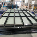 Luxury Modern Automatic Aluminum Sliding Garage Door with Motor Full View Glass Windproof Feature and Finished Surface