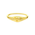 Daidan Ring Trendy Dainty Rings Zircon Starburst 18K Gold Plated Dome Silver 925 Star Ring