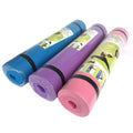 Wholesale Eco-Friendly 4mm 6mm EVA Yoga Mat Custom Print Logo Black Natural with Carry Straps