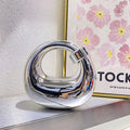 Trendy 2025  Fashion Acrylic Clutch Purses for Women Evening Handbag Metallic Clutch Bag Moon Hand Bag Lady Designer Shiny Purse