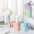 Low-Priced Custom Logo School Student Mouthwash Mug Plastic Toothbrush Cup for Brushing Teeth & Drinking Water Bathroom Supply