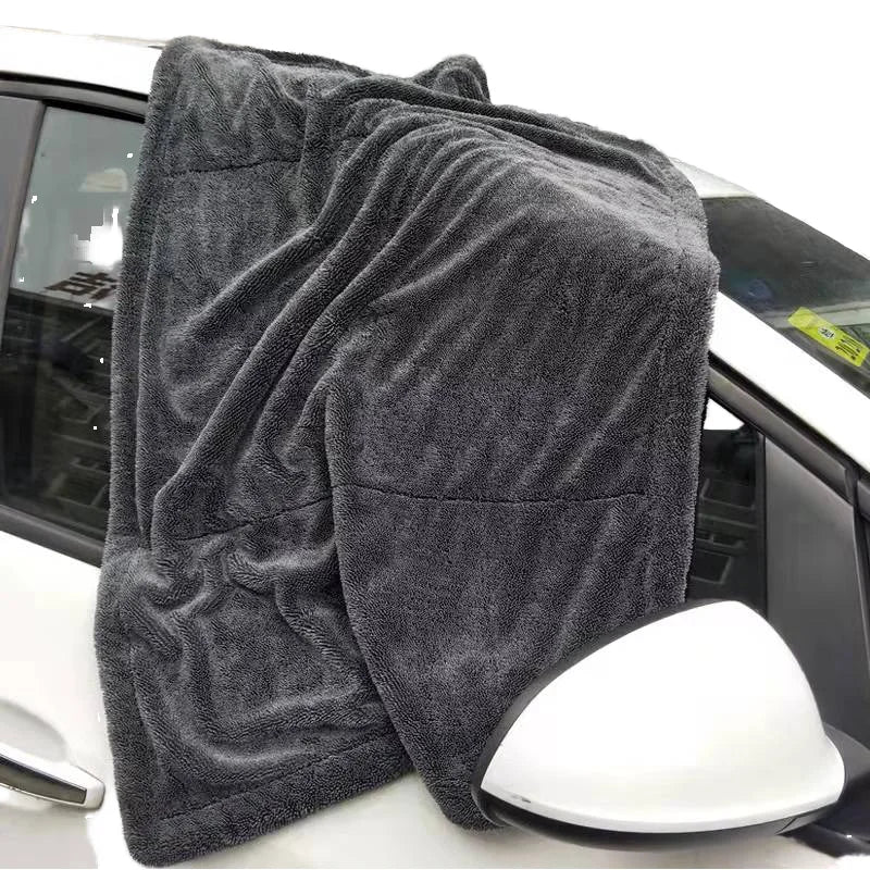 Quick Dry 1300gsm Microfiber Car Care Dry Towel Non-Trace Twisted Loop 40x40cm Square for Home Hotel & Kitchen Use Custom Logo