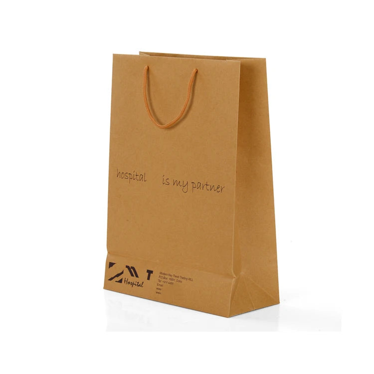 Wholesale Eco-Friendly Brown Kraft Paper Bag Window for Bread Sandwich Coffee Bean Cake for Supermarket Use Lamination Printing
