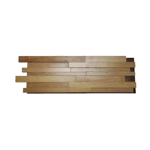 For Modern Design Solid Wood Peel and Stick Decorative Wall Panels with Geometric Patterns Brushed Finish for Hotels Villas