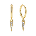 Nagosa Daily 925 Sterling Silver Custom Round Rivets Circle Ear 18k Gold Vermeil Wild Stud Hoop Earrings