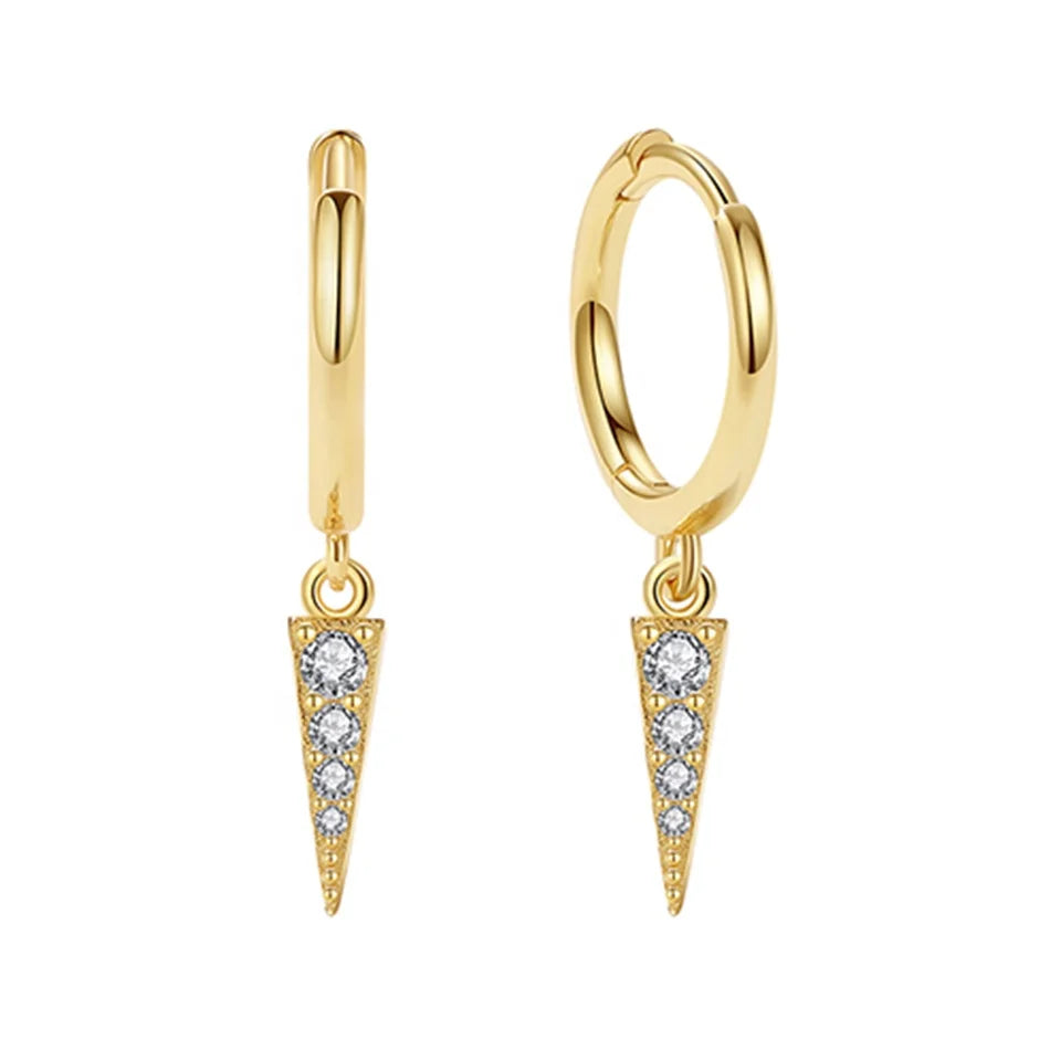 Nagosa Daily 925 Sterling Silver Custom Round Rivets Circle Ear 18k Gold Vermeil Wild Stud Hoop Earrings