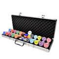 Custom 39mm 10g Colorful Bingo Hold'em Tiki Kings Ceramic Poker Chips Set Includes Aluminium Tray Board Games Markers JIAYI