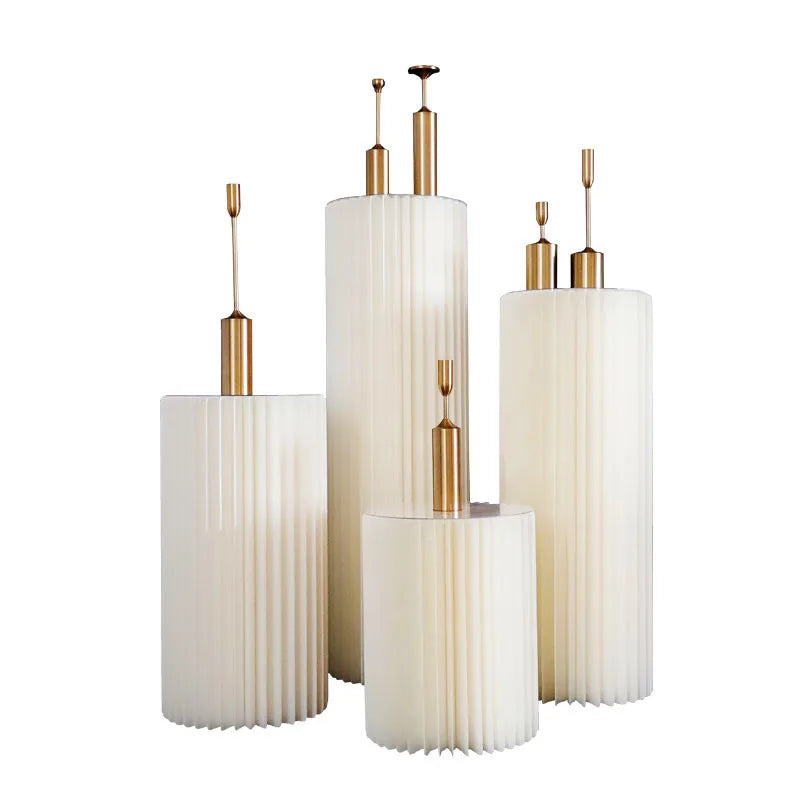 Wholesale Wedding Props Roman Pillar Road Guide Origami Cylindrical Dessert Table for Birthday Parties and Celebrations