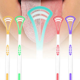 Eco Silicone Tongue Coating Cleaning Brush Tongue Scraper Tongue Cleaner
