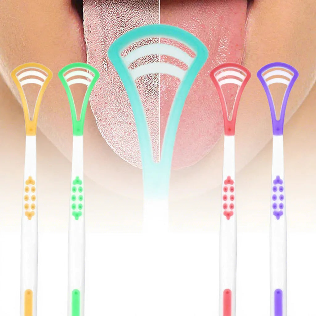 Eco Silicone Tongue Coating Cleaning Brush Tongue Scraper Tongue Cleaner