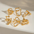 2024 New Design Stainless Steel Liquid Irregular Adjustable Opening Titanium Steel Ring