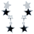 Bulk Sterling Silver Stud Cute Earrings for Girls S925 Silver Cluster Stud Linked Star Earrings