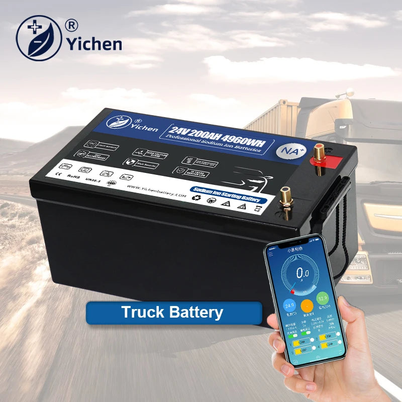 Parking Air Conditioner Sodium Ion Battery 24.8V 200Ah Deep Cycle SIB Battery Pack BMS Energy Storage YICHENLFP YCST-NA-24200-D