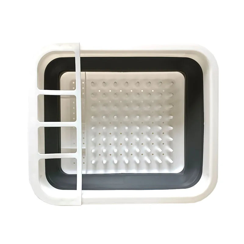 Eco-Friendly Modern Multifunction Hooks Dishwasher Safe Food Grade Silicone Folding Kitchen Utensil Storage Baskets Dish Rack