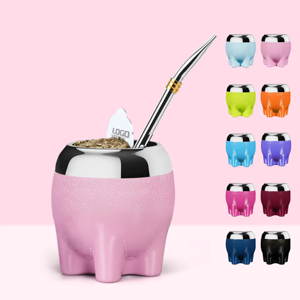 2025 Premium Yerba Mate Cup Set Bombilla Straw Tea Shaper Sparkling Colored Stars 304 Stainless Steel Stocked Coffee for Mugs