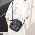Small No Logo Mobile Phone Pu Leather Sport Side Chest Sling Crossbody Luggage Travel Shoulder Messenger Bag for Men Women