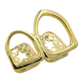 Hollow Open Face Double Tooth Yellow Gold Color Plated Top Two Right Canine Teeth Grills Caps