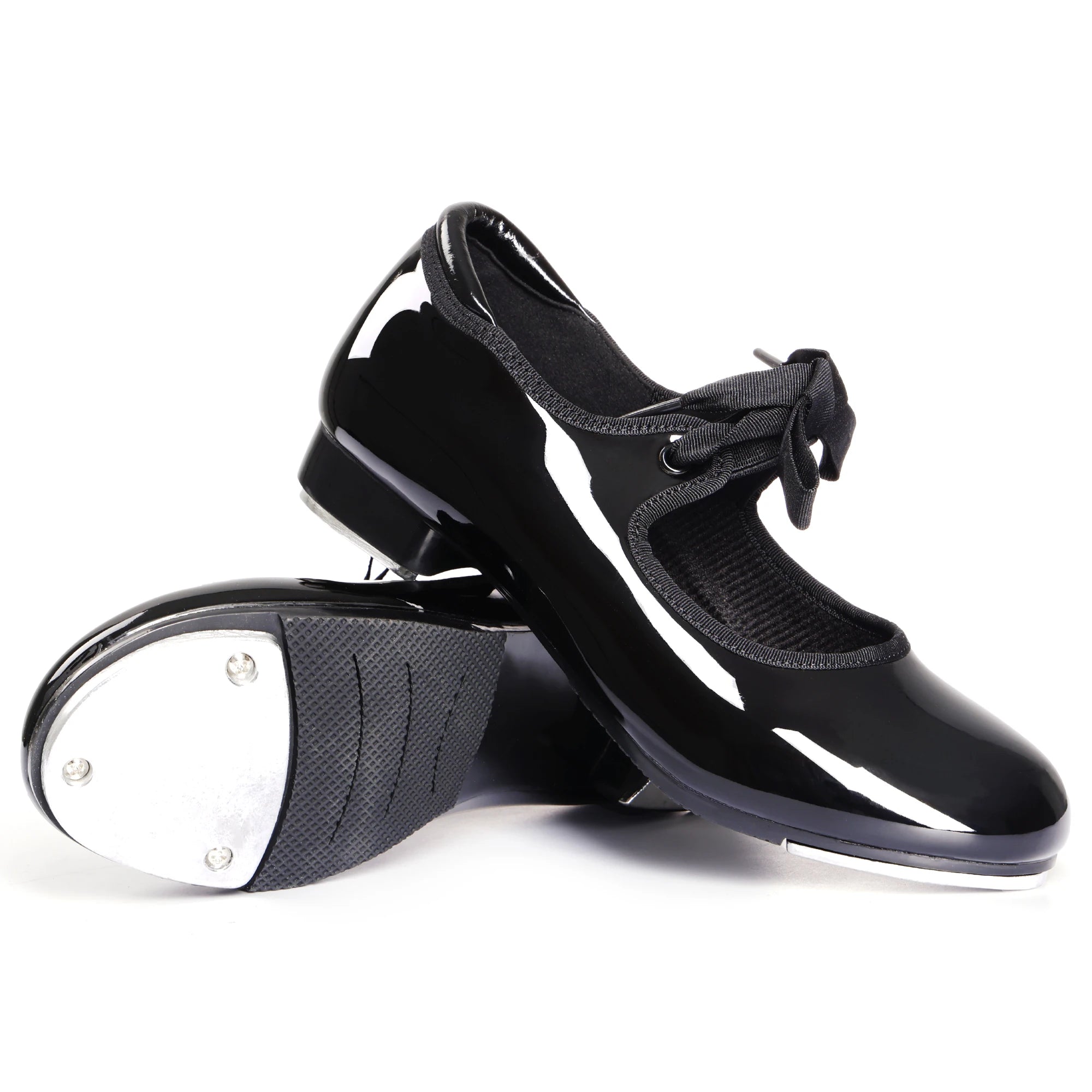 2023 EU and US in Stock Wholesale Dynadans Cute PU Patent Leather Tap Shoes Dance for Girls and Boys