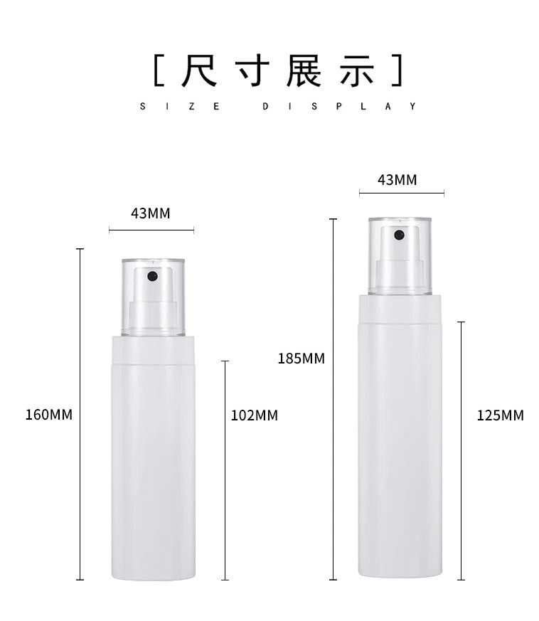 Classic PET 80ml & 150ml Nano Spray Bottle with Lotion Pump for Skin Care Serum Shampoo Blush Moisturizing Package