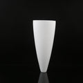 Hand Blown Soda-lime Long Cone Opal Ivory Glass Lampshade Acid Frosted Minimalist Traditional French Coastal