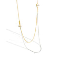 FUAMAY 925 Sterling Silver Toggle Basic Chains Necklace Double Necklace