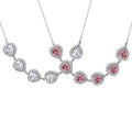 European and American Personalized Fashion Popular Ornament Love Shining Heart Zircon Embellished Pendant Necklace Stainless