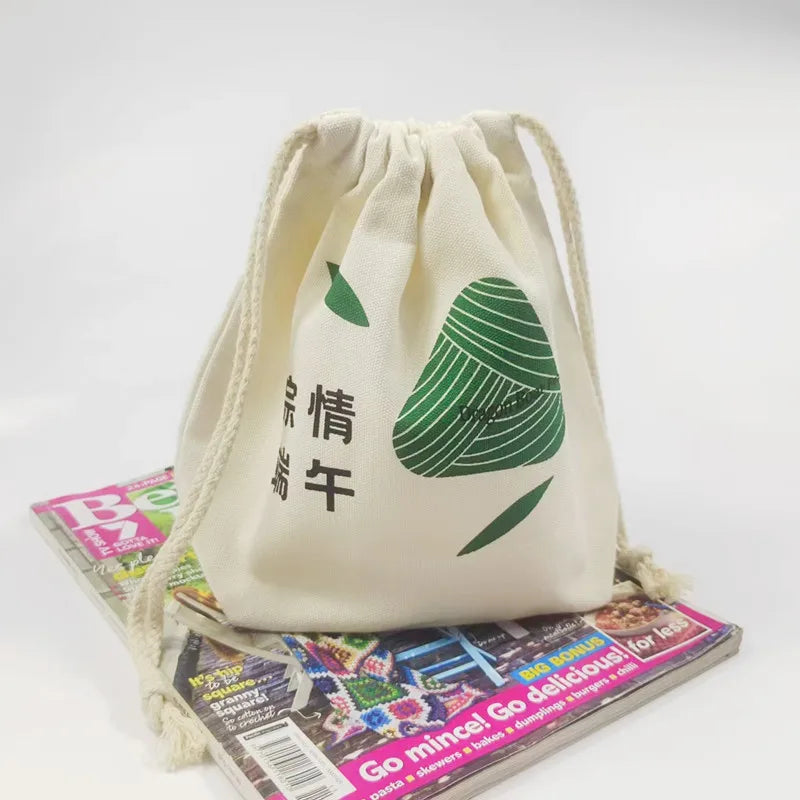 Thermal Sublimation Canvas Tether Shopping Bag Fashion Casual Family Travel Storage Tether Bag Printed Christmas Candy Bag