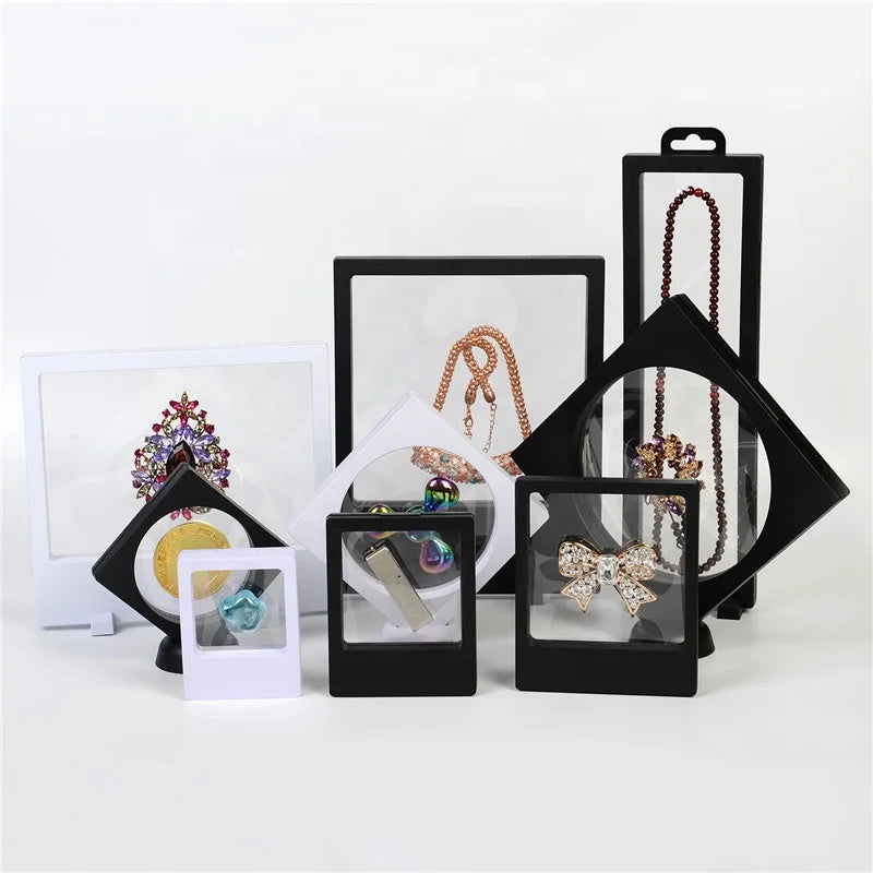 Wholesale Transparent Plastic Floating Eco-Friendly Jewelry Boxes for Badges Nails Fridge Magnets Storage