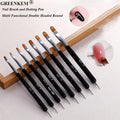 New Multi Functional Double Headed Round Nail Brush Dotting Pen Manicure Clean-up Nail Art Brush Nail Dotting Pen